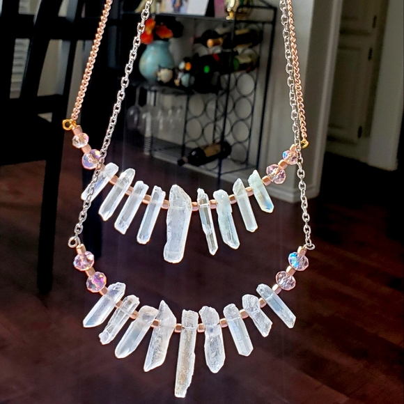 Angel Aura Quartz Crystal Chakra Necklace - Picture 2 of 9
